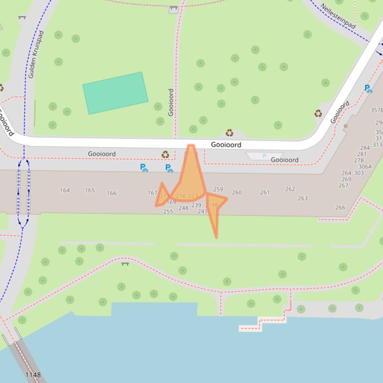 Kaart van postcodegebied 1103CN.