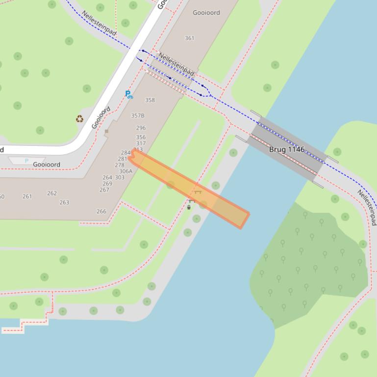 Kaart van postcodegebied 1103CW.