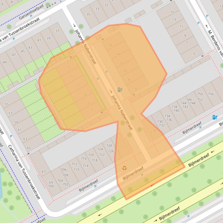 Kaart van postcodegebied 1103DN.