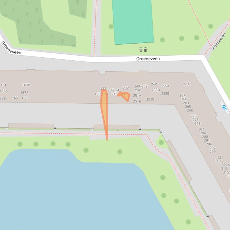 Kaart van postcodegebied 1103EM.