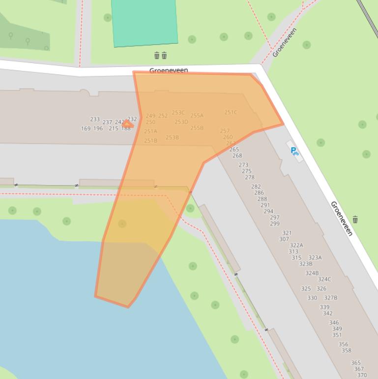 Kaart van postcodegebied 1103ER.