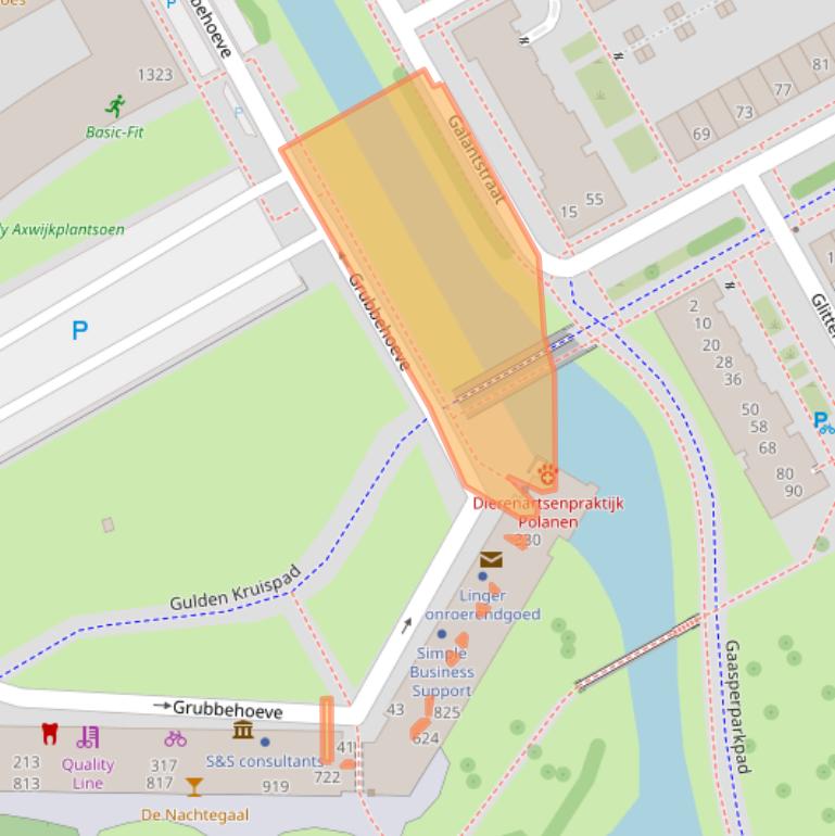 Kaart van postcodegebied 1103GT.