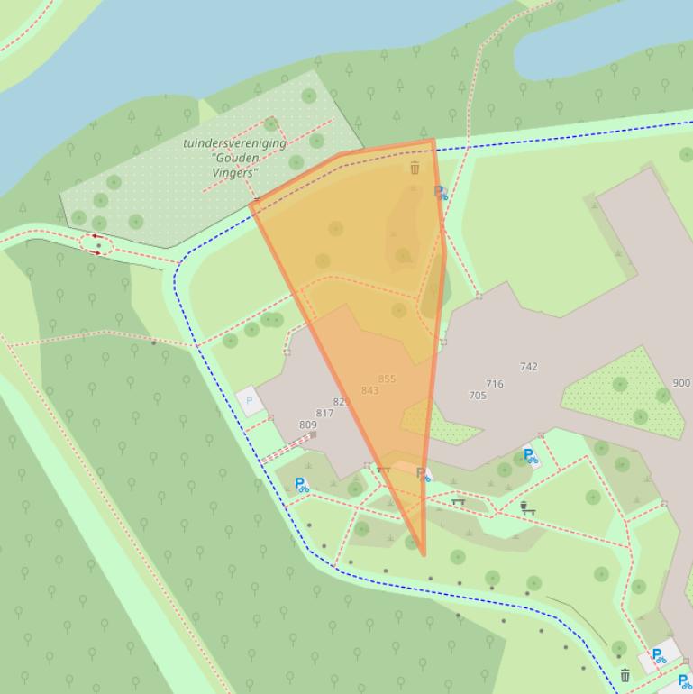 Kaart van postcodegebied 1103KT.