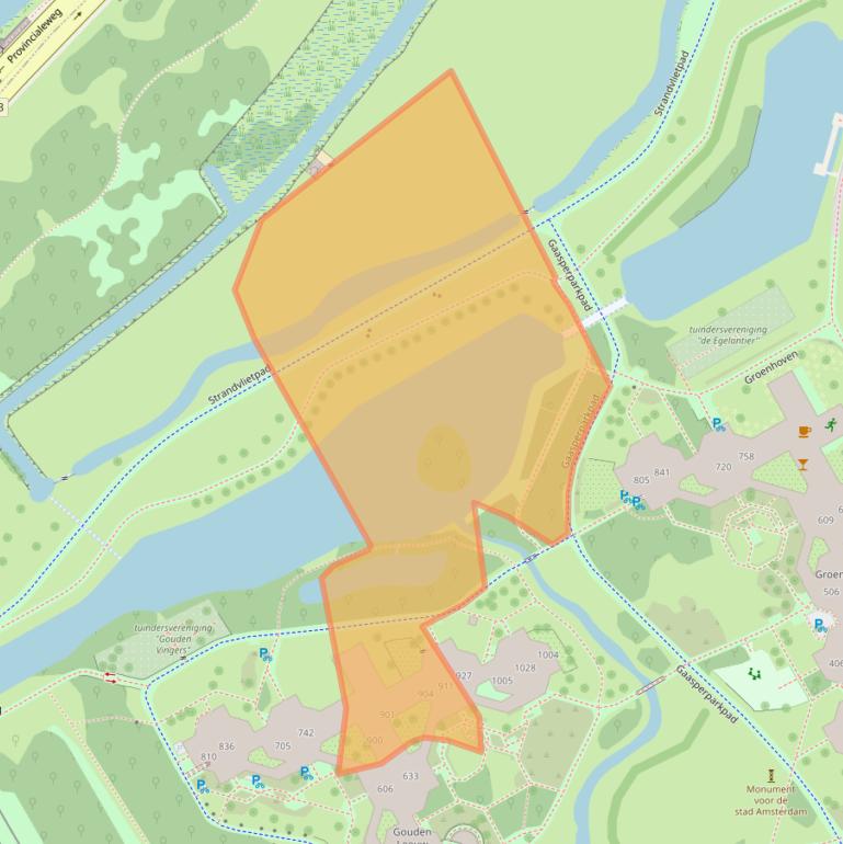 Kaart van postcodegebied 1103KV.