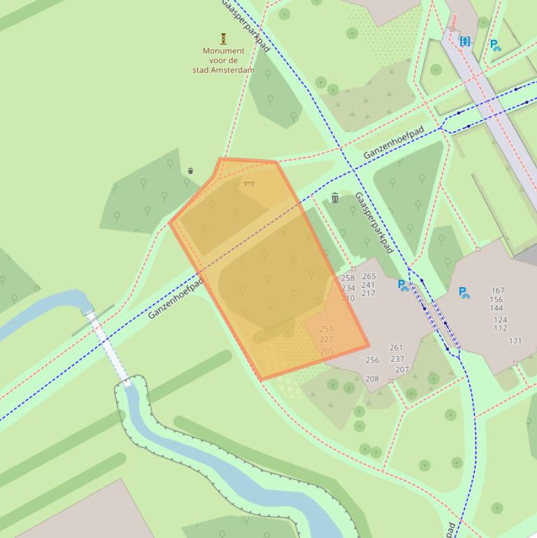 Kaart van postcodegebied 1103LD.