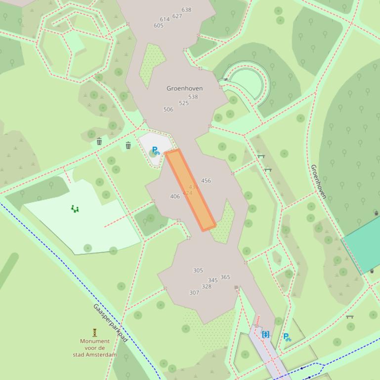 Kaart van postcodegebied 1103LM.