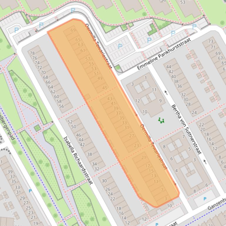 Kaart van postcodegebied 1103MB.