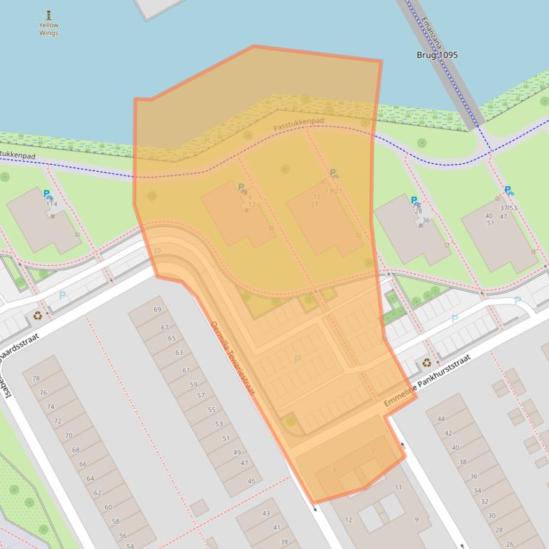 Kaart van postcodegebied 1103MN.