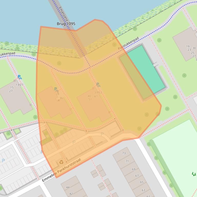Kaart van postcodegebied 1103MT.