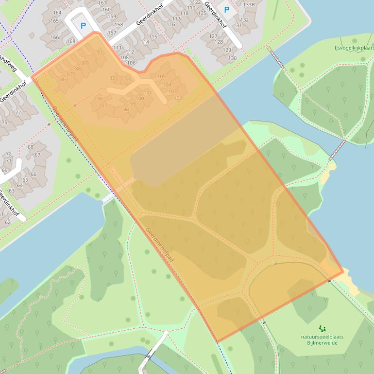 Kaart van postcodegebied 1103PS.