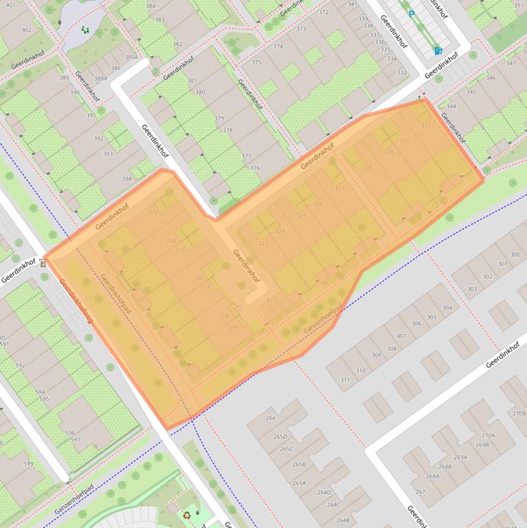 Kaart van postcodegebied 1103RB.