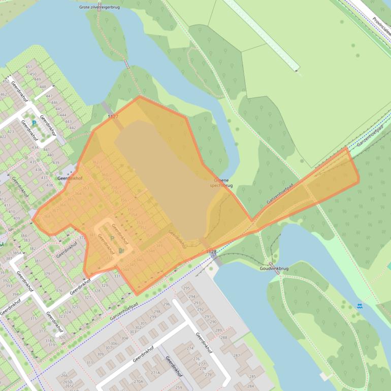 Kaart van postcodegebied 1103RC.