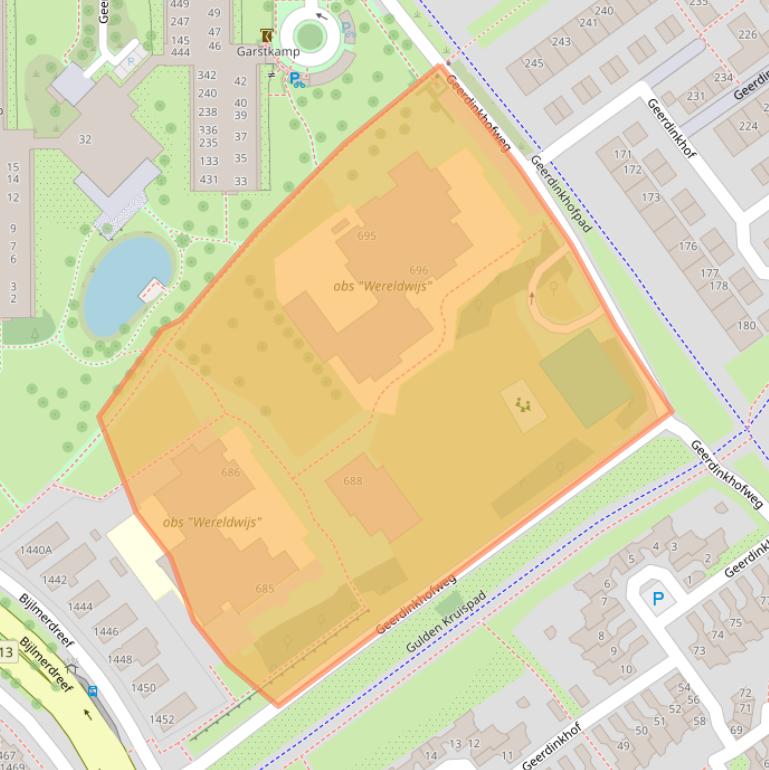 Kaart van postcodegebied 1103RP.