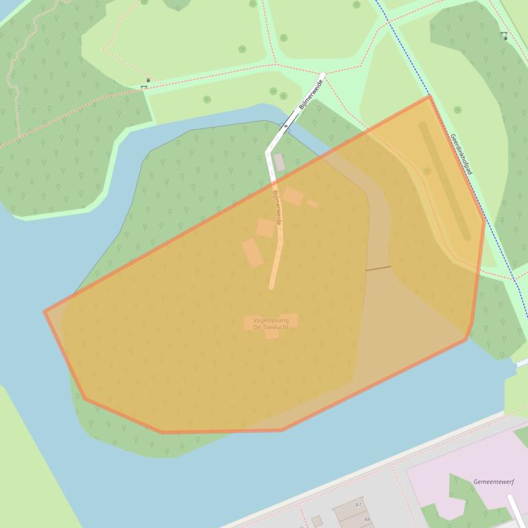 Kaart van postcodegebied 1103RR.