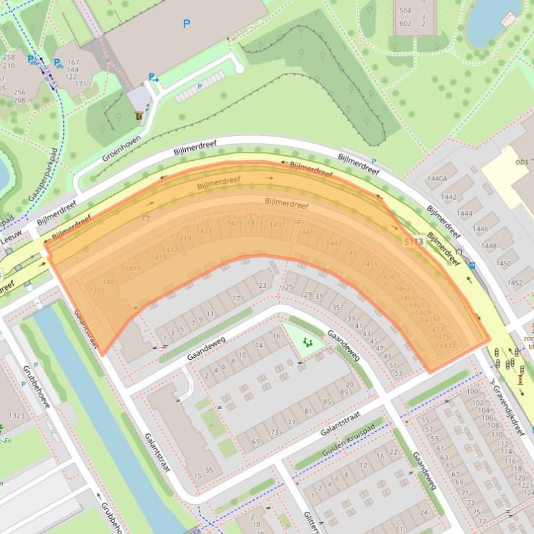 Kaart van postcodegebied 1103SC.