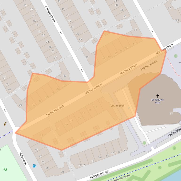 Kaart van postcodegebied 1103TP.