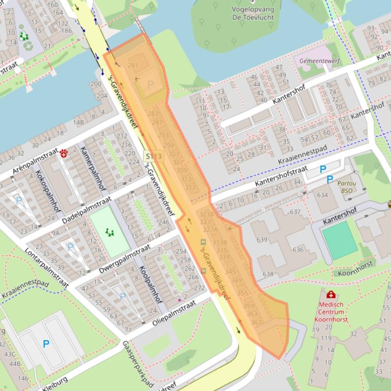Kaart van postcodegebied 1104DN.