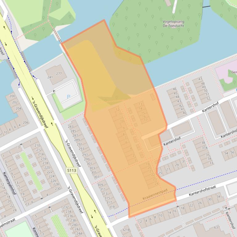 Kaart van postcodegebied 1104GA.