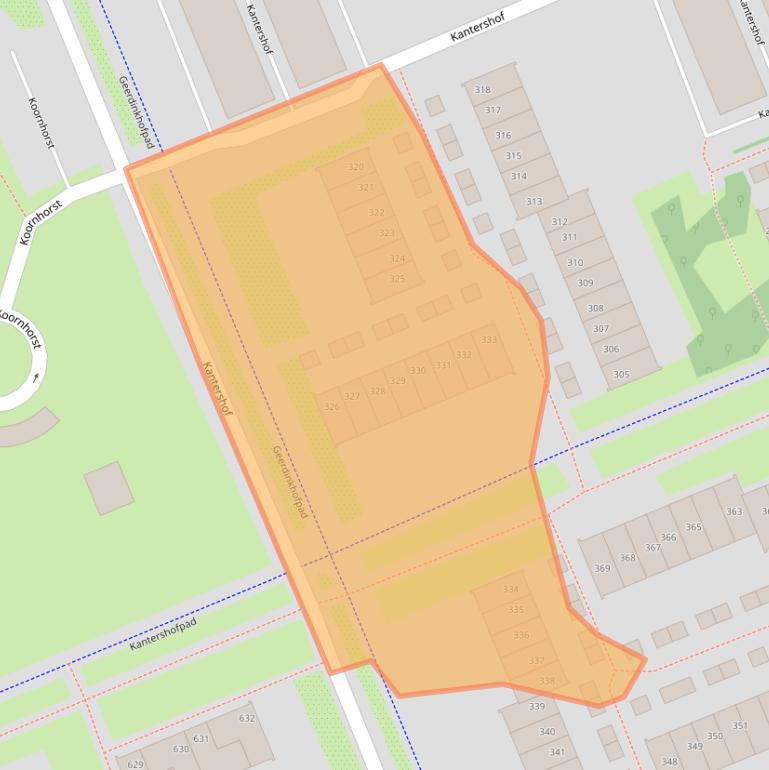 Kaart van postcodegebied 1104GS.