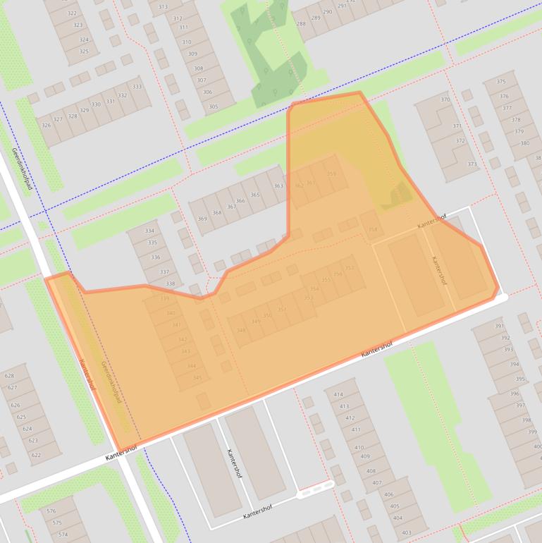 Kaart van postcodegebied 1104GT.