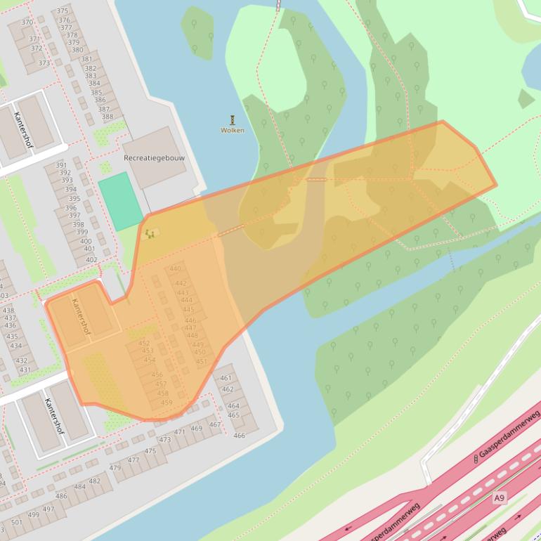 Kaart van postcodegebied 1104GZ.