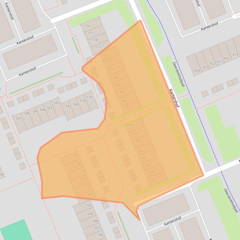 Kaart van postcodegebied 1104HE.