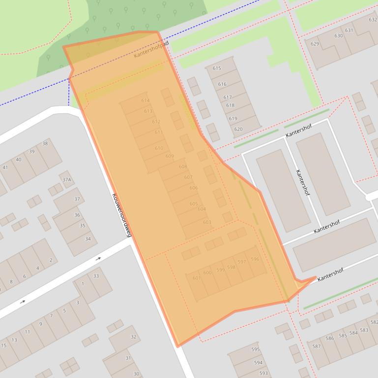 Kaart van postcodegebied 1104HH.