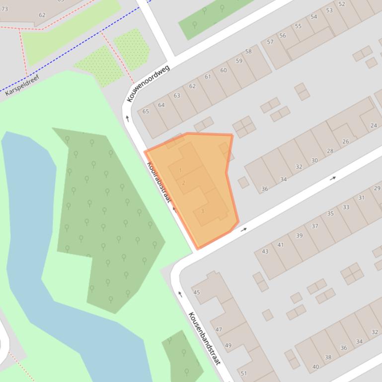 Kaart van postcodegebied 1104HM.