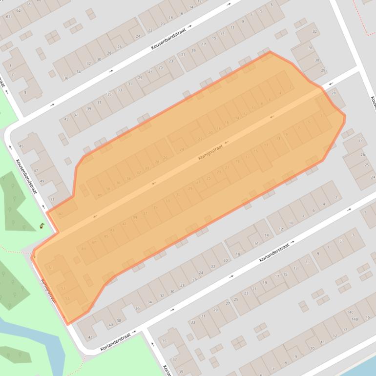 Kaart van postcodegebied 1104HP.
