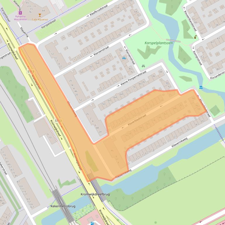 Kaart van postcodegebied 1104HT.