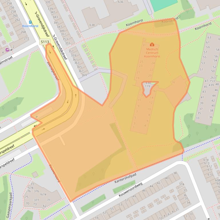 Kaart van postcodegebied 1104JA.