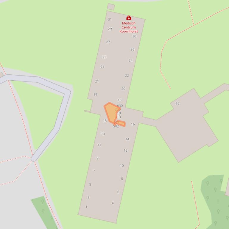 Kaart van postcodegebied 1104JC.