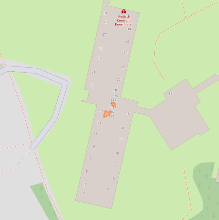 Kaart van postcodegebied 1104JH.