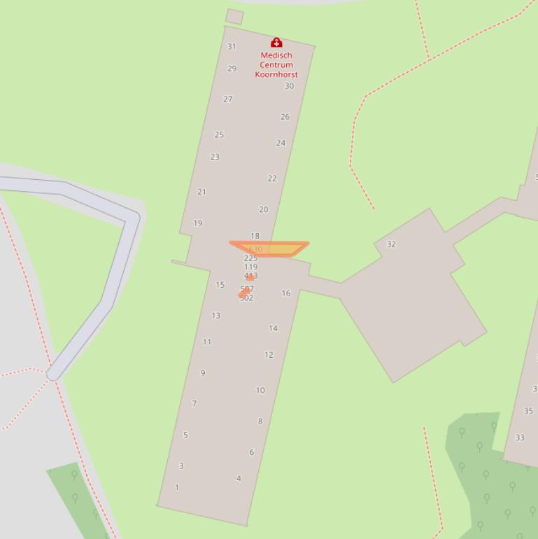 Kaart van postcodegebied 1104JN.