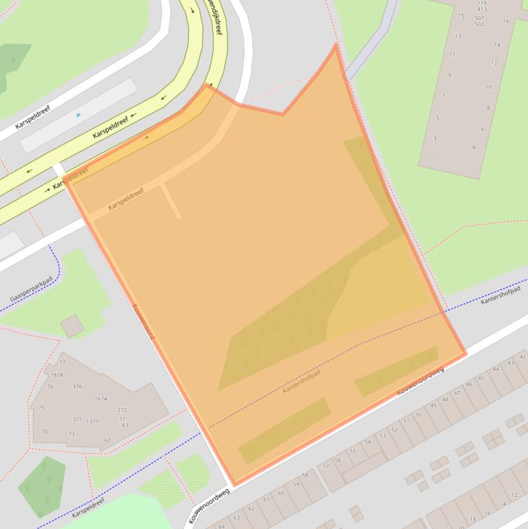 Kaart van postcodegebied 1104KA.