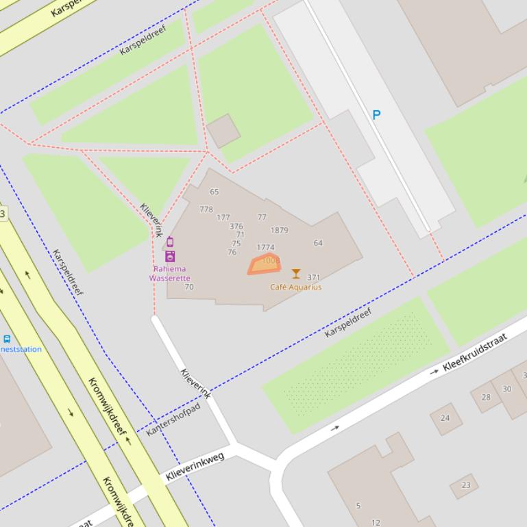 Kaart van postcodegebied 1104KC.