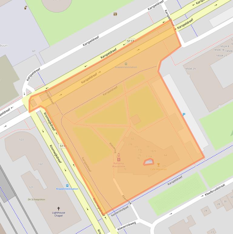 Kaart van postcodegebied 1104KD.