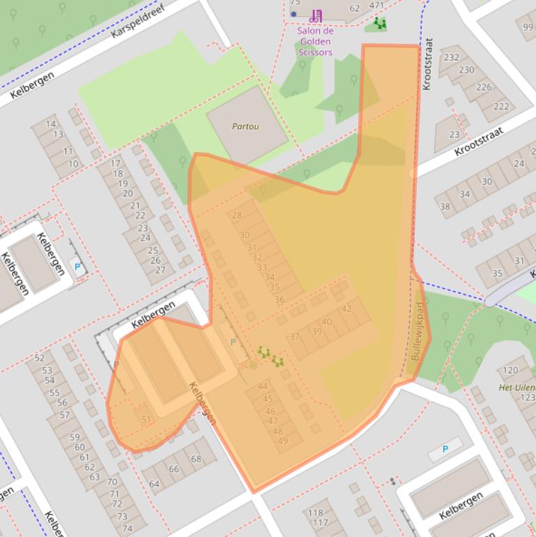 Kaart van postcodegebied 1104LB.
