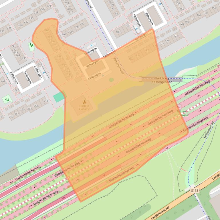 Kaart van postcodegebied 1104LJ.