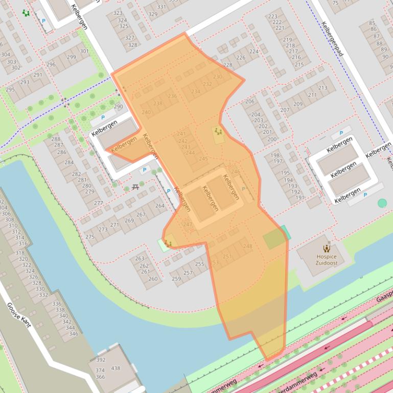 Kaart van postcodegebied 1104LL.