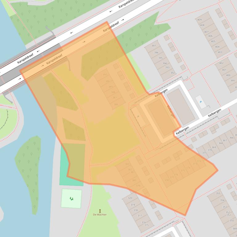 Kaart van postcodegebied 1104LT.