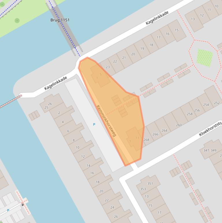 Kaart van postcodegebied 1104MG.