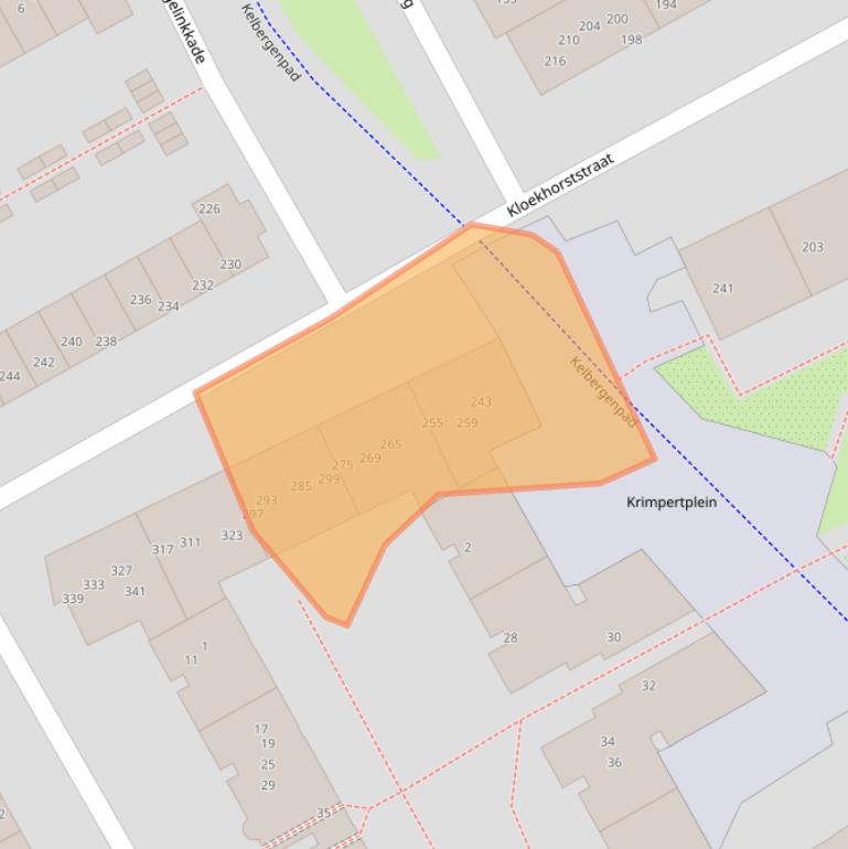 Kaart van postcodegebied 1104MP.