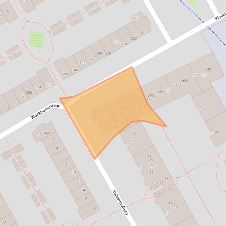 Kaart van postcodegebied 1104MR.