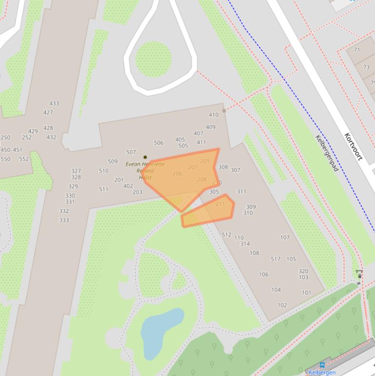 Kaart van postcodegebied 1104NE.