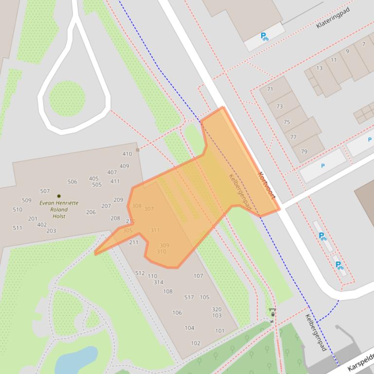 Kaart van postcodegebied 1104NH.