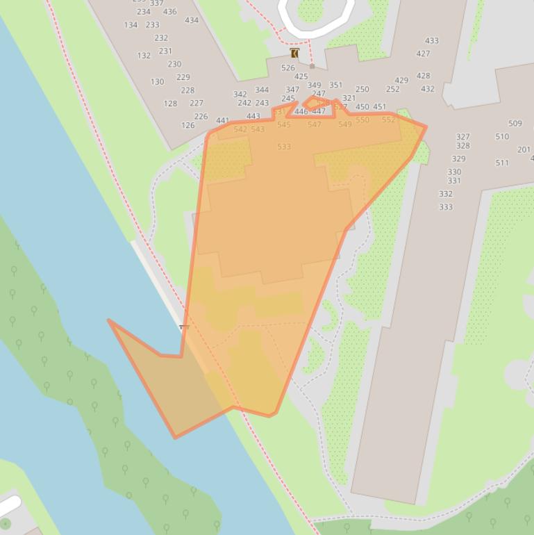 Kaart van postcodegebied 1104NN.