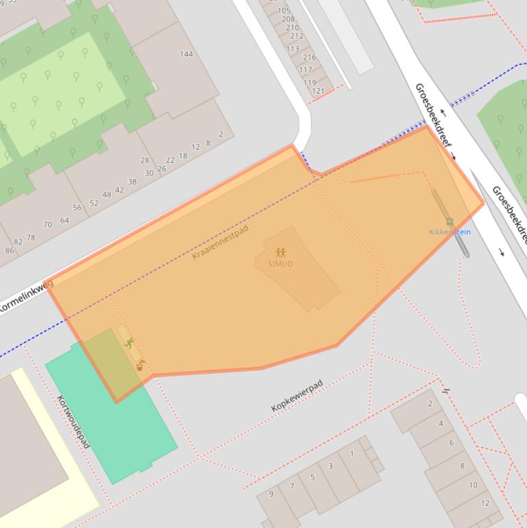 Kaart van postcodegebied 1104NP.