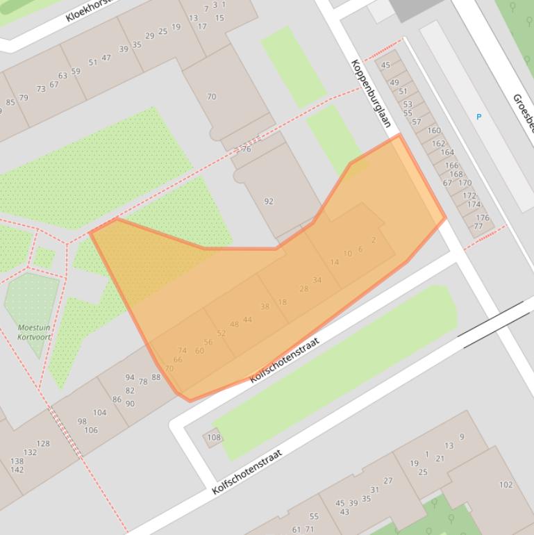 Kaart van postcodegebied 1104PA.