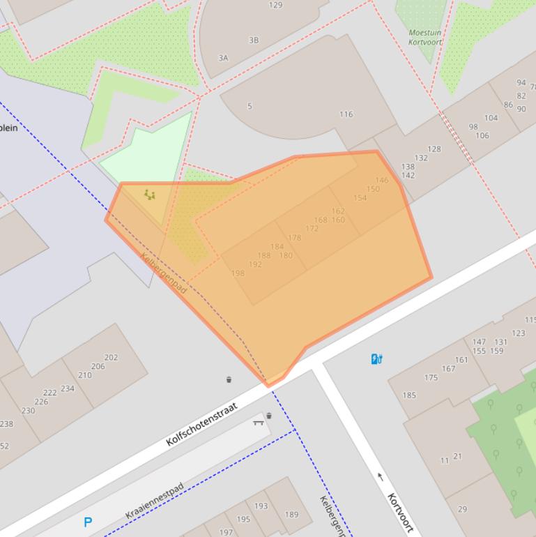 Kaart van postcodegebied 1104PC.